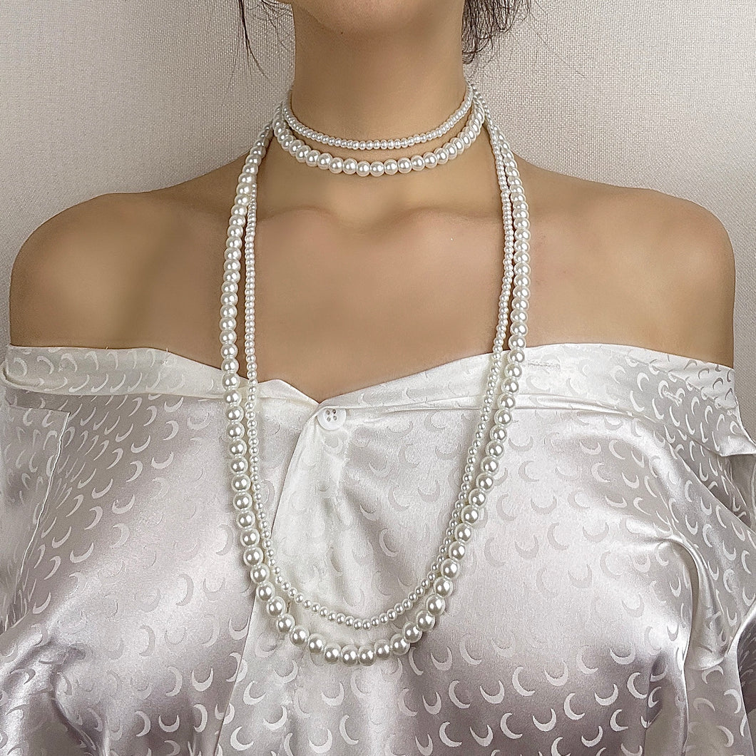 Kelly Layered Pearl Necklace