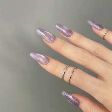 Load image into Gallery viewer, Lavender Ombre Bling Press on Nails
